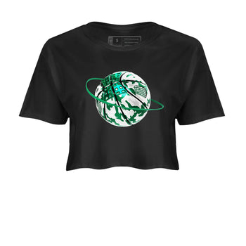 4s Oxidized Green shirts to match jordans Camo Basketball Planet sneaker match tees Air Jordan 4 Oxidized Green SNRT Sneaker Tees streetwear brand Black 2 crop tee
