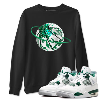 4s Oxidized Green shirts to match jordans Camo Basketball Planet sneaker match tees Air Jordan 4 Oxidized Green SNRT Sneaker Tees streetwear brand Black 1 unisex cotton tee