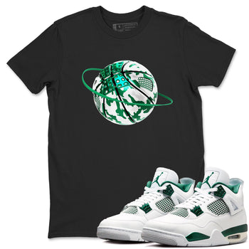 4s Oxidized Green shirts to match jordans Camo Basketball Planet sneaker match tees Air Jordan 4 Oxidized Green SNRT Sneaker Tees streetwear brand Black 1 unisex cotton tee
