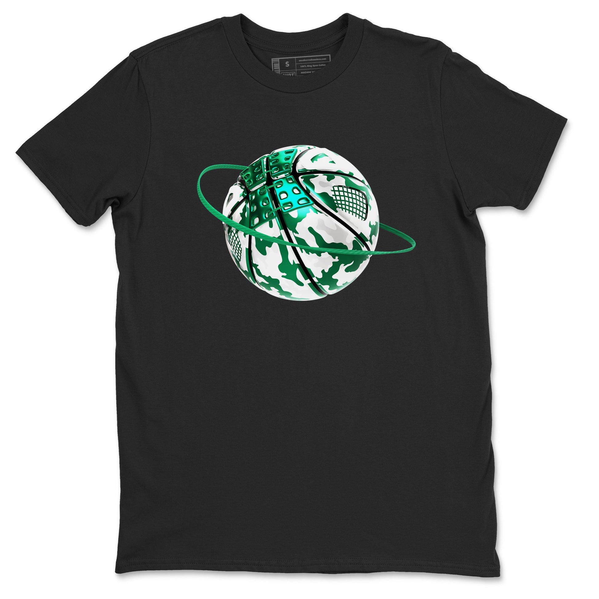 4s Oxidized Green shirts to match jordans Camo Basketball Planet sneaker match tees Air Jordan 4 Oxidized Green SNRT Sneaker Tees streetwear brand Black 2 unisex cotton tee
