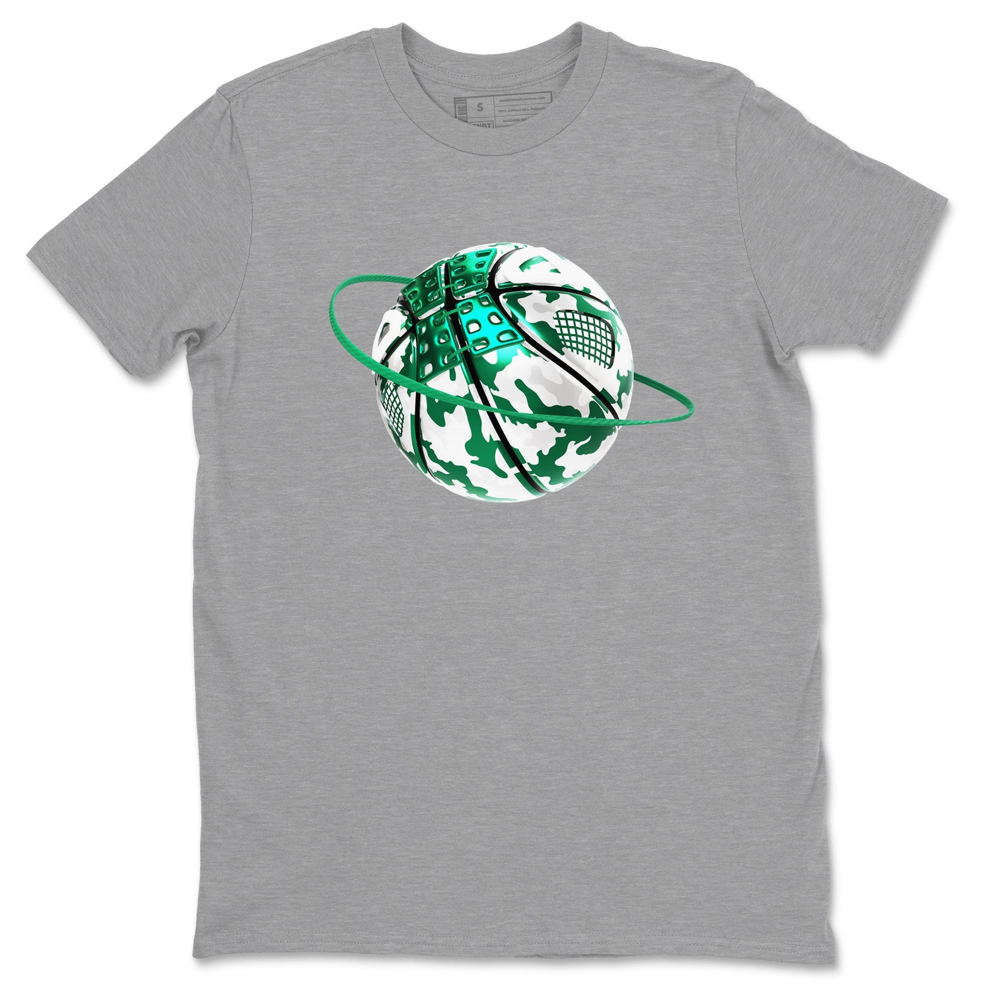 4s Oxidized Green shirts to match jordans Camo Basketball Planet sneaker match tees Air Jordan 4 Oxidized Green SNRT Sneaker Tees streetwear brand Heather Grey 2 unisex cotton tee