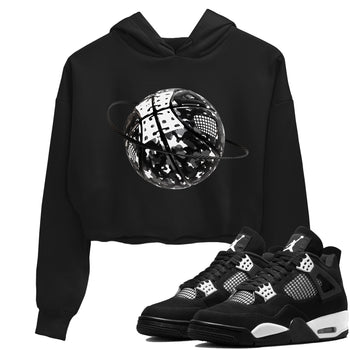 4s White Thunder shirts to match jordans Camo Basketball Planet sneaker match tees Air Jordan 4 White Thunder SNRT Sneaker Release Tees unisex cotton Black 1 Crop Shirts