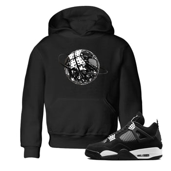 4s White Thunder shirts to match jordans Camo Basketball Planet sneaker match tees Air Jordan 4 White Thunder SNRT Sneaker Release Tees Youth Baby Black 1 crew neck shirts