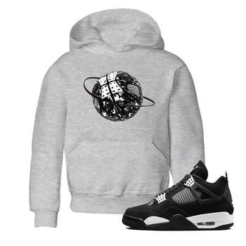 4s White Thunder shirts to match jordans Camo Basketball Planet sneaker match tees Air Jordan 4 White Thunder SNRT Sneaker Release Tees Youth Baby Heather Grey 1 crew neck shirts