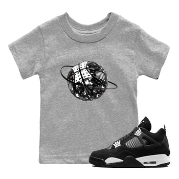 4s White Thunder shirts to match jordans Camo Basketball Planet sneaker match tees Air Jordan 4 White Thunder SNRT Sneaker Release Tees Youth Baby Heather Grey 1 crew neck shirts