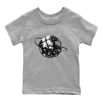4s White Thunder shirts to match jordans Camo Basketball Planet sneaker match tees Air Jordan 4 White Thunder SNRT Sneaker Release Tees Youth Baby Heather Grey 2 crew neck shirts