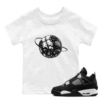4s White Thunder shirts to match jordans Camo Basketball Planet sneaker match tees Air Jordan 4 White Thunder SNRT Sneaker Release Tees Youth Baby White 1 crew neck shirts
