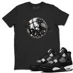 4s White Thunder shirts to match jordans Camo Basketball Planet sneaker match tees Air Jordan 4 White Thunder SNRT Sneaker Release Tees unisex cotton Black 1 crew neck shirts