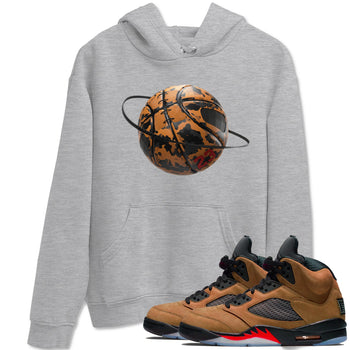 5s Archaeo Brown shirts to match jordans Camo Basketball Planet sneaker match tees Air Jordan 5 Archaeo Brown match shoes to clothes SNRT Sneaker Tees unisex cotton Heather Grey 1 shirts
