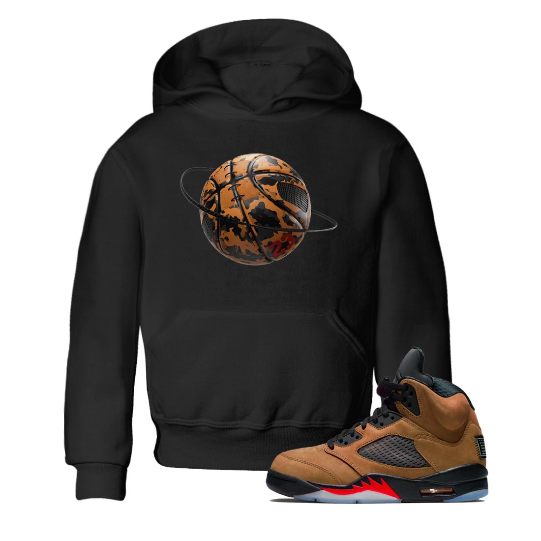 5s Archaeo Brown shirts to match jordans Camo Basketball Planet sneaker match tees Air Jordan 5 Archaeo Brown match shoes to clothes SNRT Sneaker Tees Youth Baby Black 1 tee