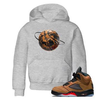 5s Archaeo Brown shirts to match jordans Camo Basketball Planet sneaker match tees Air Jordan 5 Archaeo Brown match shoes to clothes SNRT Sneaker Tees Youth Baby Heather Grey 1 tee