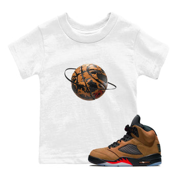 5s Archaeo Brown shirts to match jordans Camo Basketball Planet sneaker match tees Air Jordan 5 Archaeo Brown match shoes to clothes SNRT Sneaker Tees Youth Baby White 1 tee