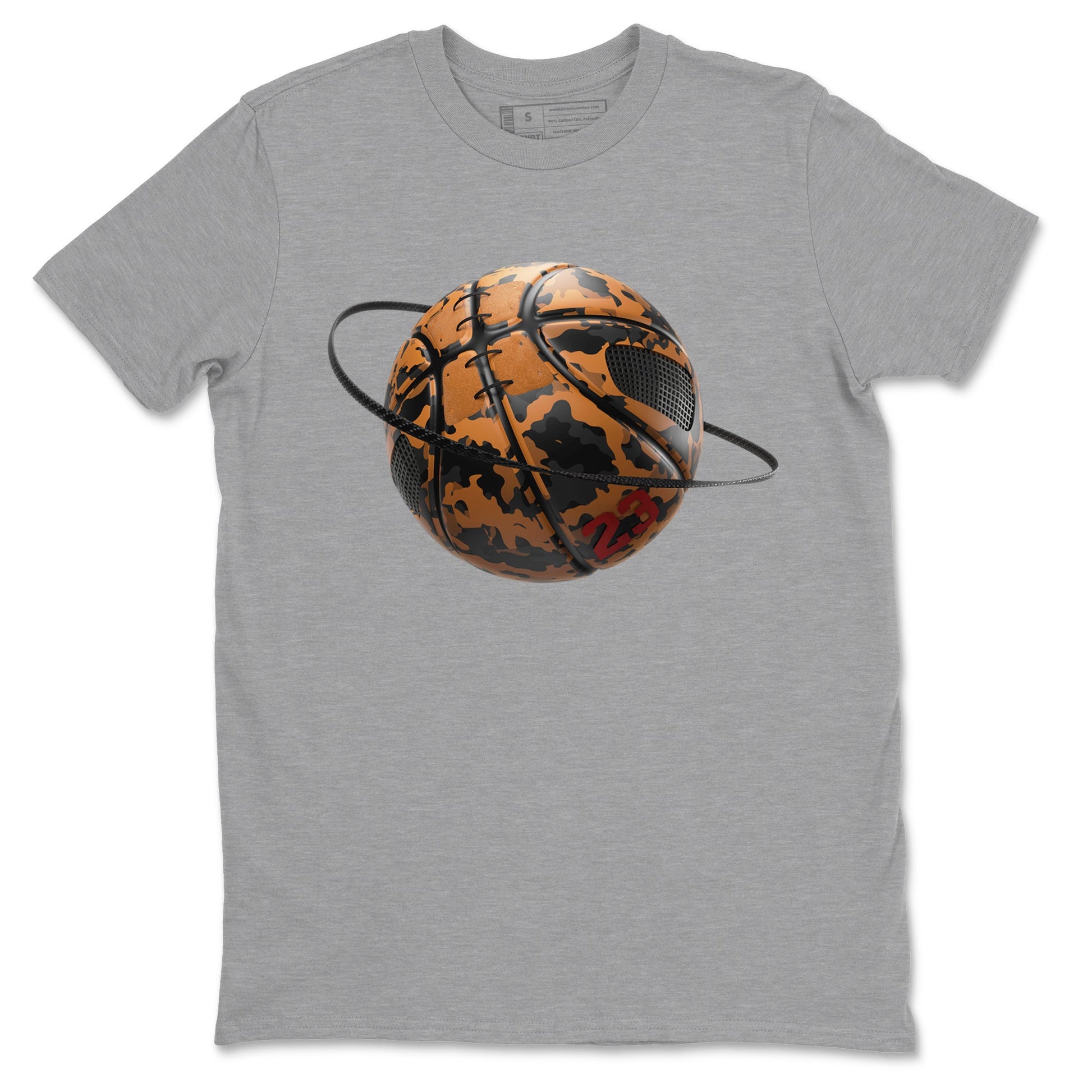 5s Archaeo Brown shirts to match jordans Camo Basketball Planet sneaker match tees Air Jordan 5 Archaeo Brown match shoes to clothes SNRT Sneaker Tees unisex cotton Heather Grey 2 shirts