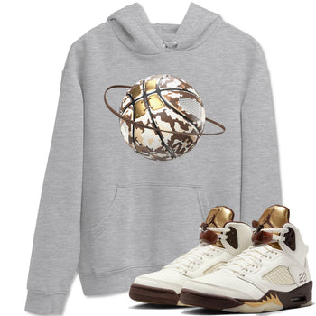 5s Golden Ticket shirts to match jordans Camo Basketball Planet best t shirts to wear with jordans Air Jordan 5 Golden Ticket match shoes to clothes SNRT Sneaker Tees unisex cotton Heather Grey 1 shirts