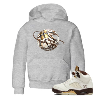 5s Golden Ticket shirts to match jordans Camo Basketball Planet best t shirts to wear with jordans Air Jordan 5 Golden Ticket match shoes to clothes SNRT Sneaker Tees Youth Baby Heather Grey 1 tee