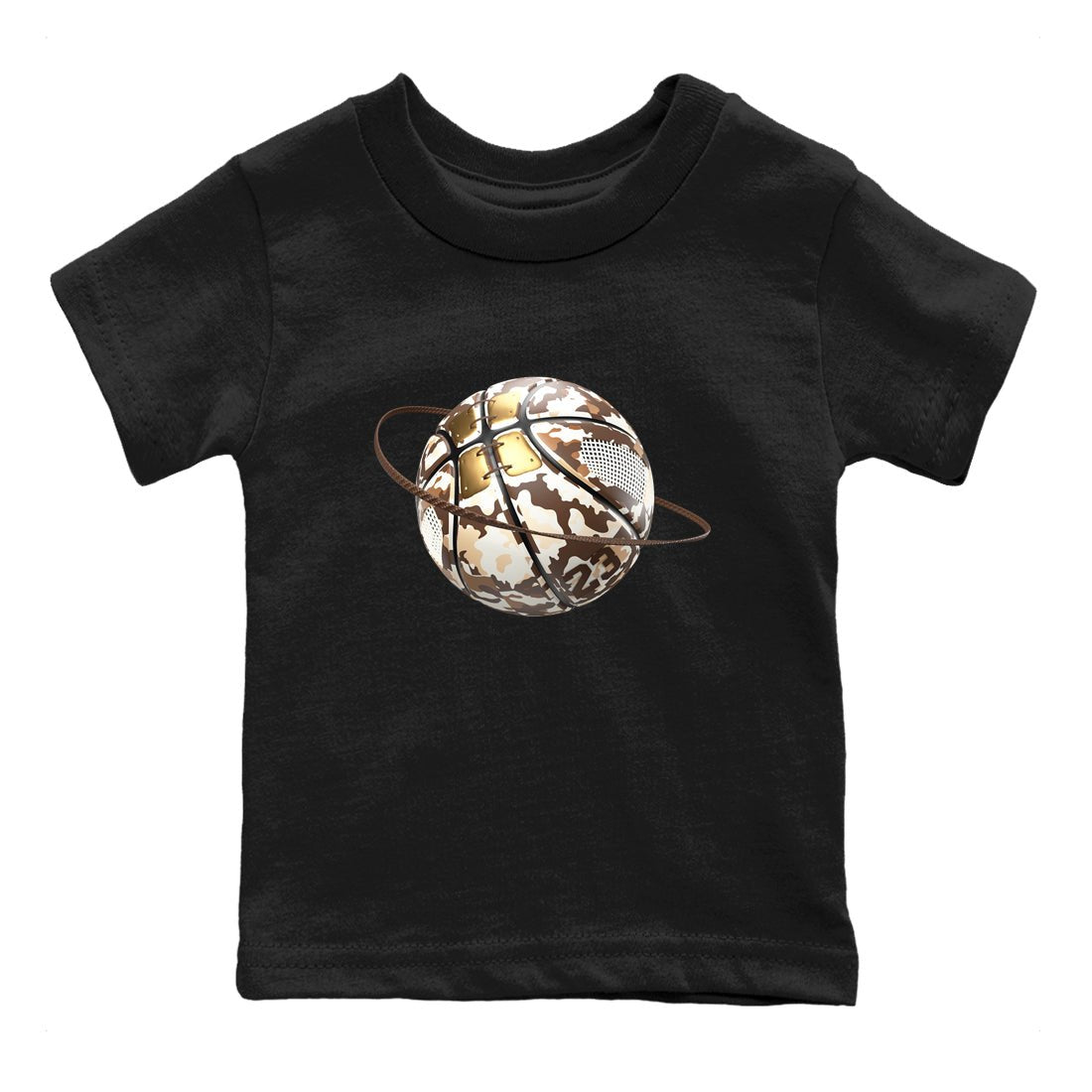 5s Golden Ticket shirts to match jordans Camo Basketball Planet best t shirts to wear with jordans Air Jordan 5 Golden Ticket match shoes to clothes SNRT Sneaker Tees Youth Baby Black 2 tee