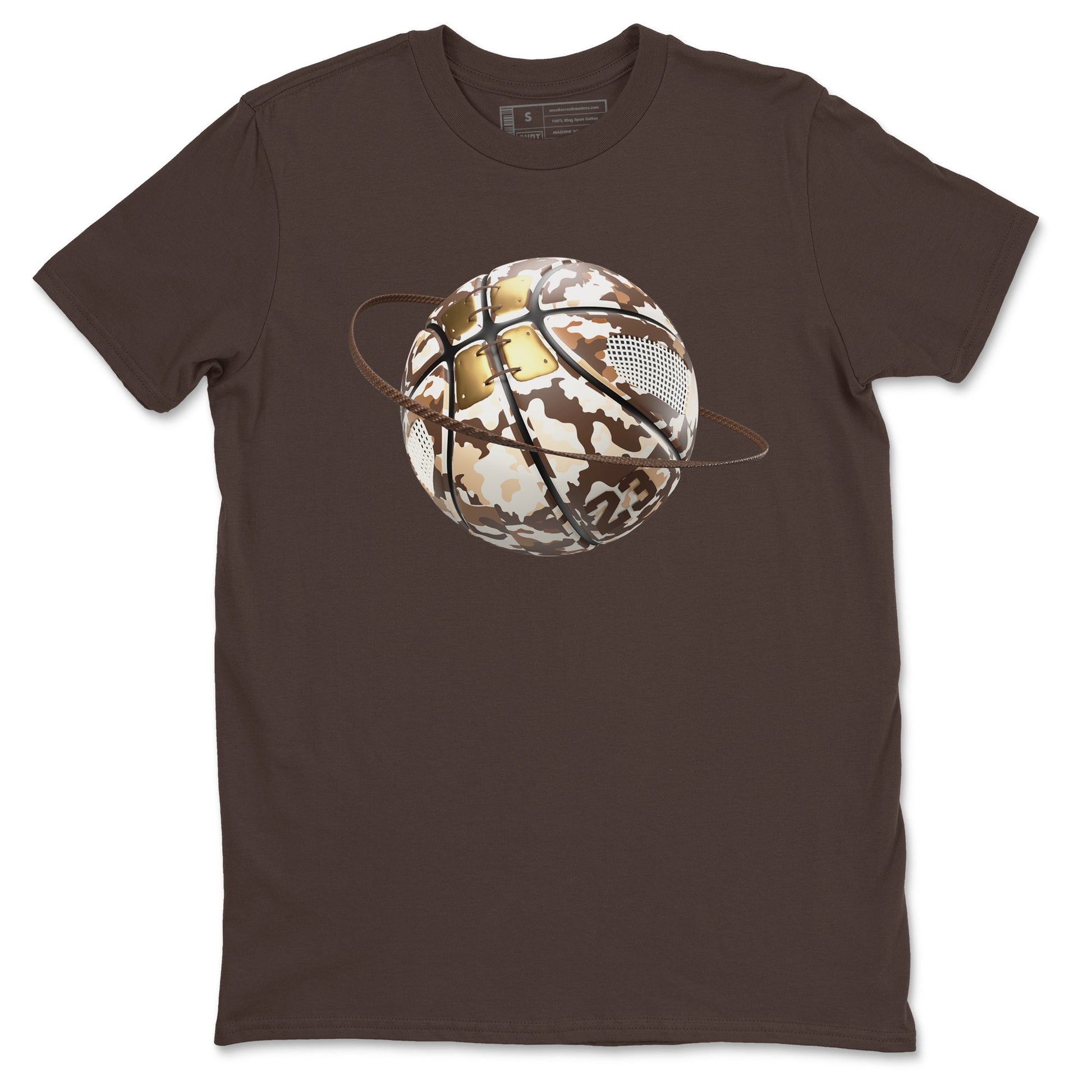 5s Golden Ticket shirts to match jordans Camo Basketball Planet best t shirts to wear with jordans Air Jordan 5 Golden Ticket match shoes to clothes SNRT Sneaker Tees unisex cotton Dark Chocolate 2 shirts