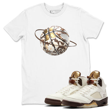 5s Golden Ticket shirts to match jordans Camo Basketball Planet best t shirts to wear with jordans Air Jordan 5 Golden Ticket match shoes to clothes SNRT Sneaker Tees unisex cotton White 1 shirts
