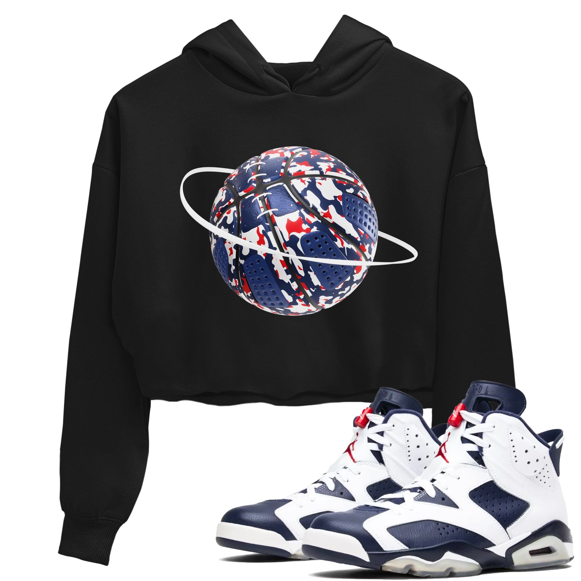 6s White And Midnight Navy shirts to match jordans Camo Basketball Planet sneaker match tees Air Jordan 6 White And Midnight Navy SNRT Sneaker Tees streetwear brand Black 1 crop tee