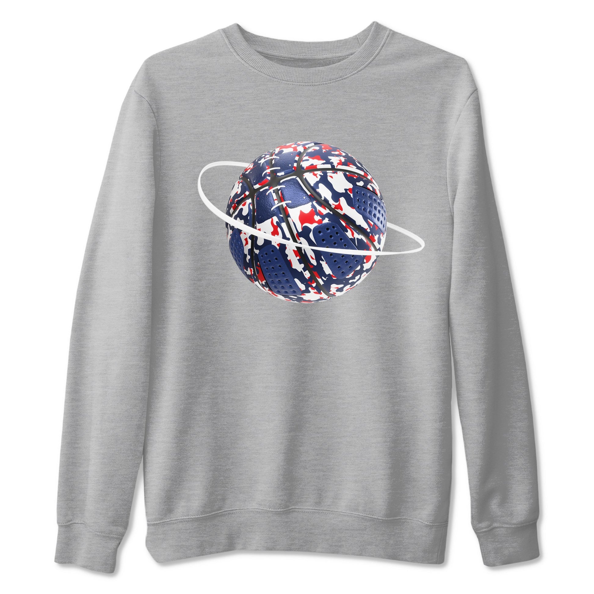 6s White And Midnight Navy shirts to match jordans Camo Basketball Planet sneaker match tees Air Jordan 6 White And Midnight Navy SNRT Sneaker Tees streetwear brand Heather Grey 2 unisex cotton tee