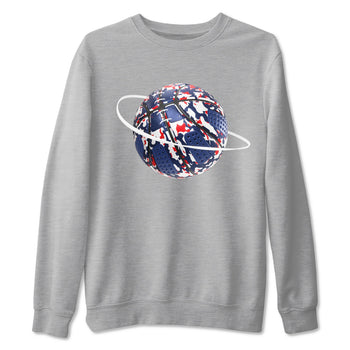 6s White And Midnight Navy shirts to match jordans Camo Basketball Planet sneaker match tees Air Jordan 6 White And Midnight Navy SNRT Sneaker Tees streetwear brand Heather Grey 2 unisex cotton tee