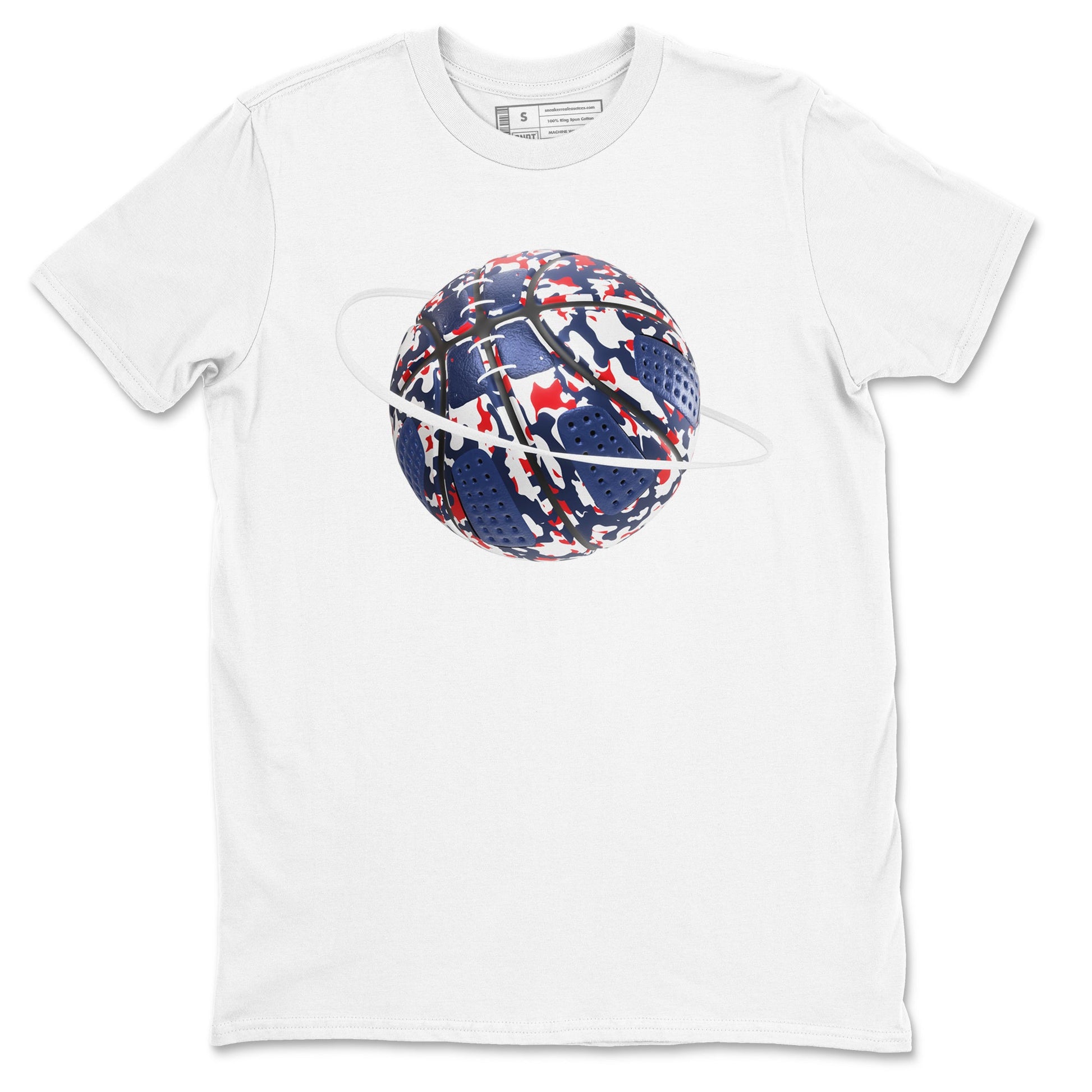 6s White And Midnight Navy shirts to match jordans Camo Basketball Planet sneaker match tees Air Jordan 6 White And Midnight Navy SNRT Sneaker Tees streetwear brand White 2 unisex cotton tee