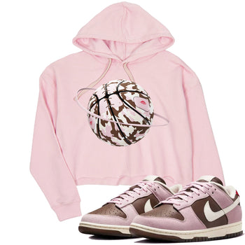 Dunk Cacao Wow And Pink Foam shirts to match jordans Camo Basketball Planet sneaker match tees Dunk Cacao Wow And Pink Foam SNRT Sneaker Tees streetwear brand Pink 1 crop tee