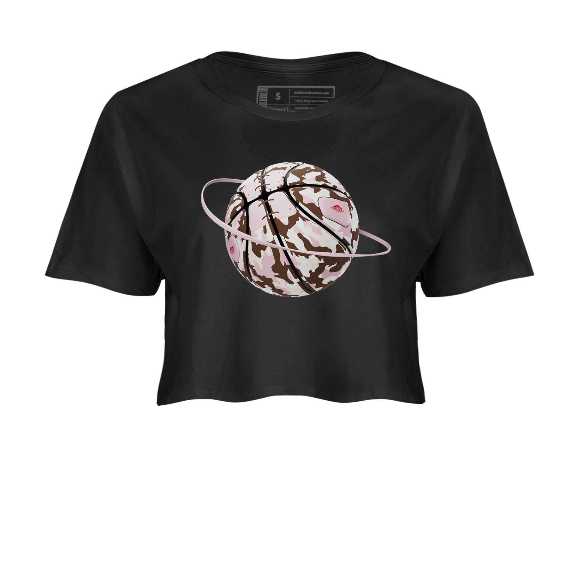 Dunk Cacao Wow And Pink Foam shirts to match jordans Camo Basketball Planet sneaker match tees Dunk Cacao Wow And Pink Foam SNRT Sneaker Tees streetwear brand Black 2 crop tee