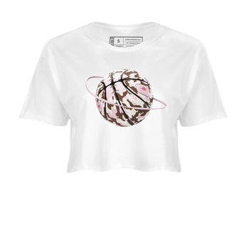 Dunk Cacao Wow And Pink Foam shirts to match jordans Camo Basketball Planet sneaker match tees Dunk Cacao Wow And Pink Foam SNRT Sneaker Tees streetwear brand White 2 crop tee