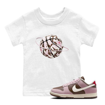 Dunk Cacao Wow And Pink Foam shirts to match jordans Camo Basketball Planet sneaker match tees Dunk Cacao Wow And Pink Foam SNRT Sneaker Tees streetwear brand Baby and Youth White 1 cotton tee