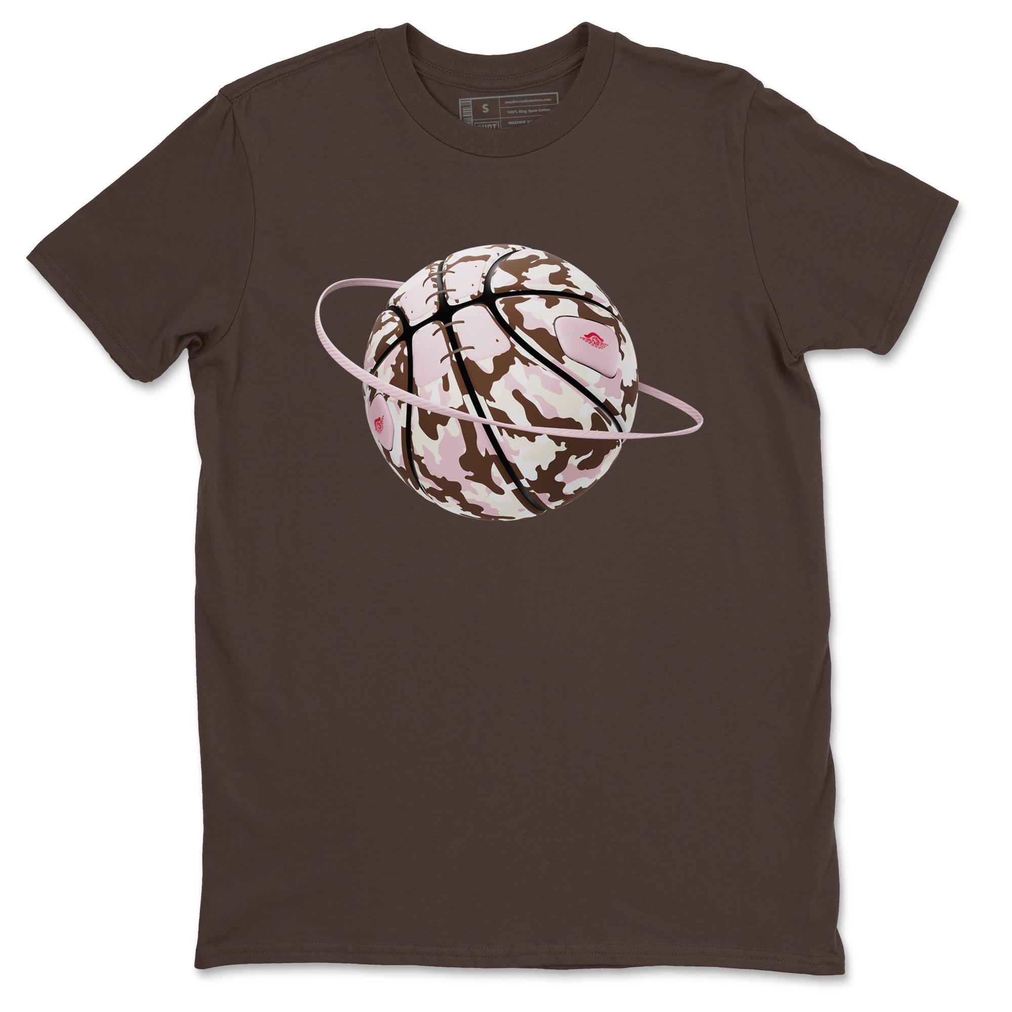 Dunk Cacao Wow And Pink Foam shirts to match jordans Camo Basketball Planet sneaker match tees Dunk Cacao Wow And Pink Foam SNRT Sneaker Tees streetwear brand Dark Chocolate 2 unisex cotton tee