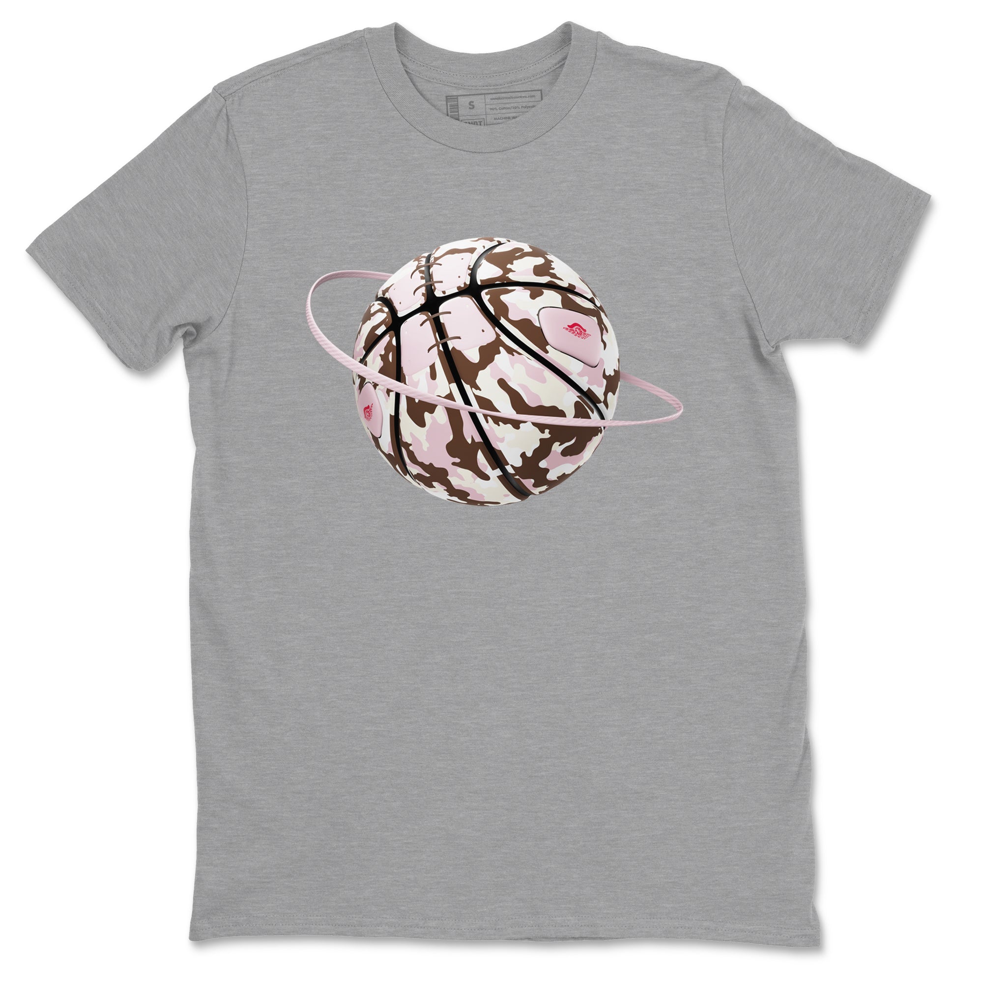 Dunk Cacao Wow And Pink Foam shirts to match jordans Camo Basketball Planet sneaker match tees Dunk Cacao Wow And Pink Foam SNRT Sneaker Tees streetwear brand Heather Grey 2 unisex cotton tee