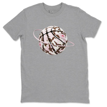 Dunk Cacao Wow And Pink Foam shirts to match jordans Camo Basketball Planet sneaker match tees Dunk Cacao Wow And Pink Foam SNRT Sneaker Tees streetwear brand Heather Grey 2 unisex cotton tee