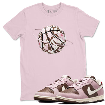 Dunk Cacao Wow And Pink Foam shirts to match jordans Camo Basketball Planet sneaker match tees Dunk Cacao Wow And Pink Foam SNRT Sneaker Tees streetwear brand Pink 1 unisex cotton tee