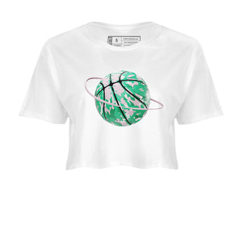 Dunk Low Medium Soft Pink Malachite shirt to match jordans Camo Basketball Planet sneaker tees Dunk Medium Soft Pink Malachite SNRT Sneaker Release Tees White 2 crop length shirt