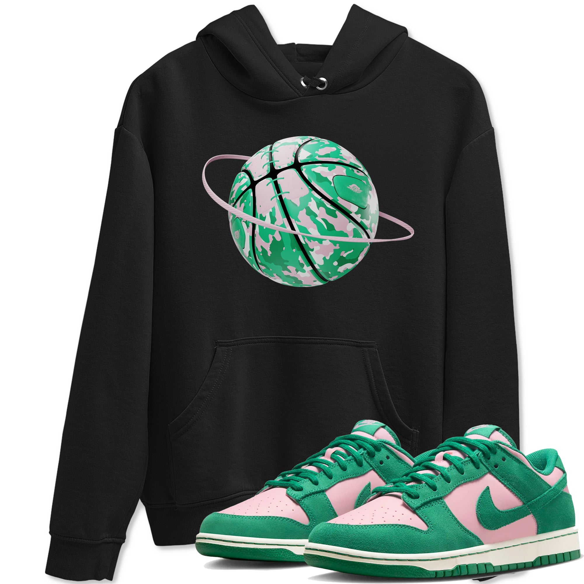 Dunk Low Medium Soft Pink Malachite shirt to match jordans Camo Basketball Planet sneaker tees Dunk Medium Soft Pink Malachite SNRT Sneaker Release Tees unisex cotton Black 1 crew neck shirt