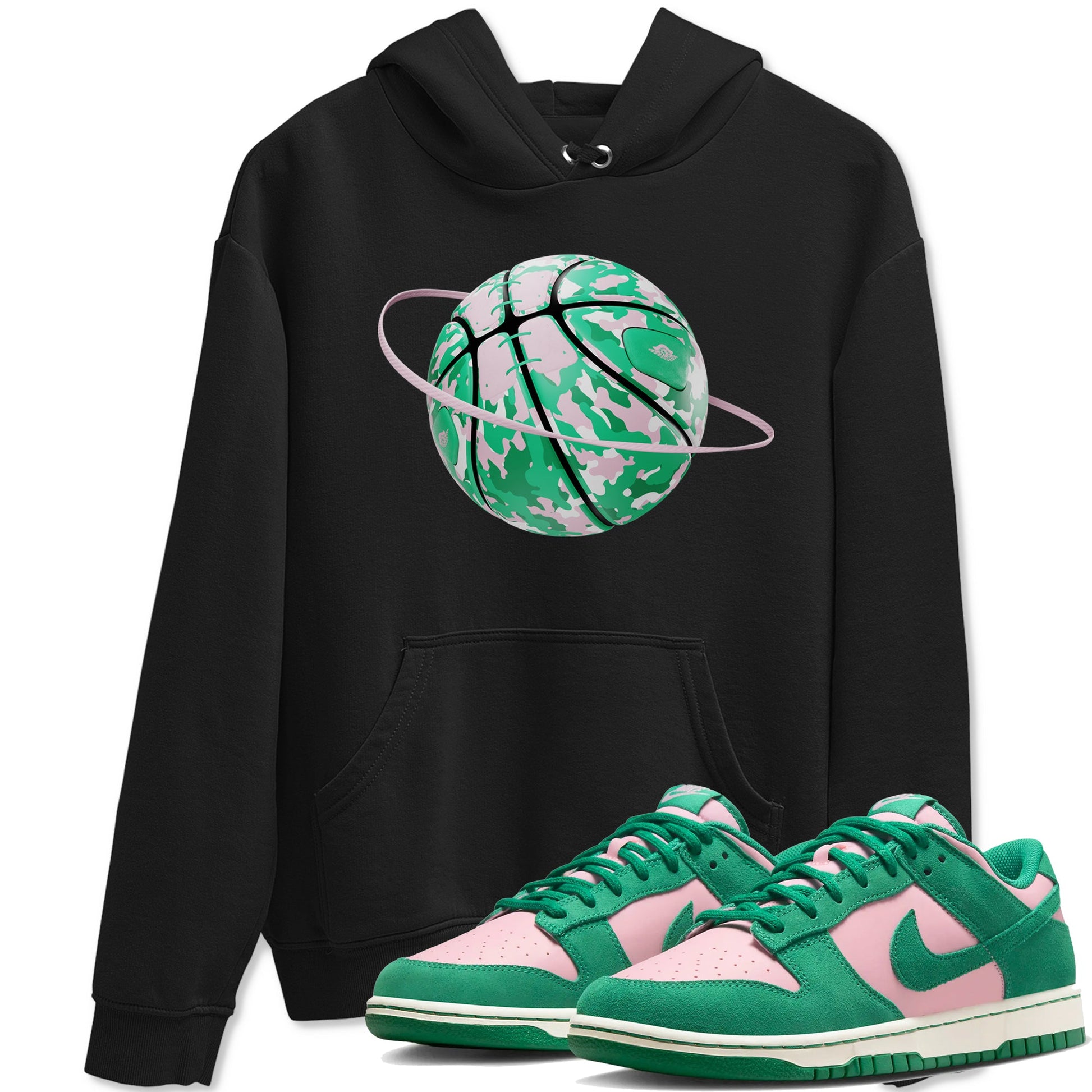 Dunk Low Medium Soft Pink Malachite shirt to match jordans Camo Basketball Planet sneaker tees Dunk Medium Soft Pink Malachite SNRT Sneaker Release Tees unisex cotton Black 1 crew neck shirt