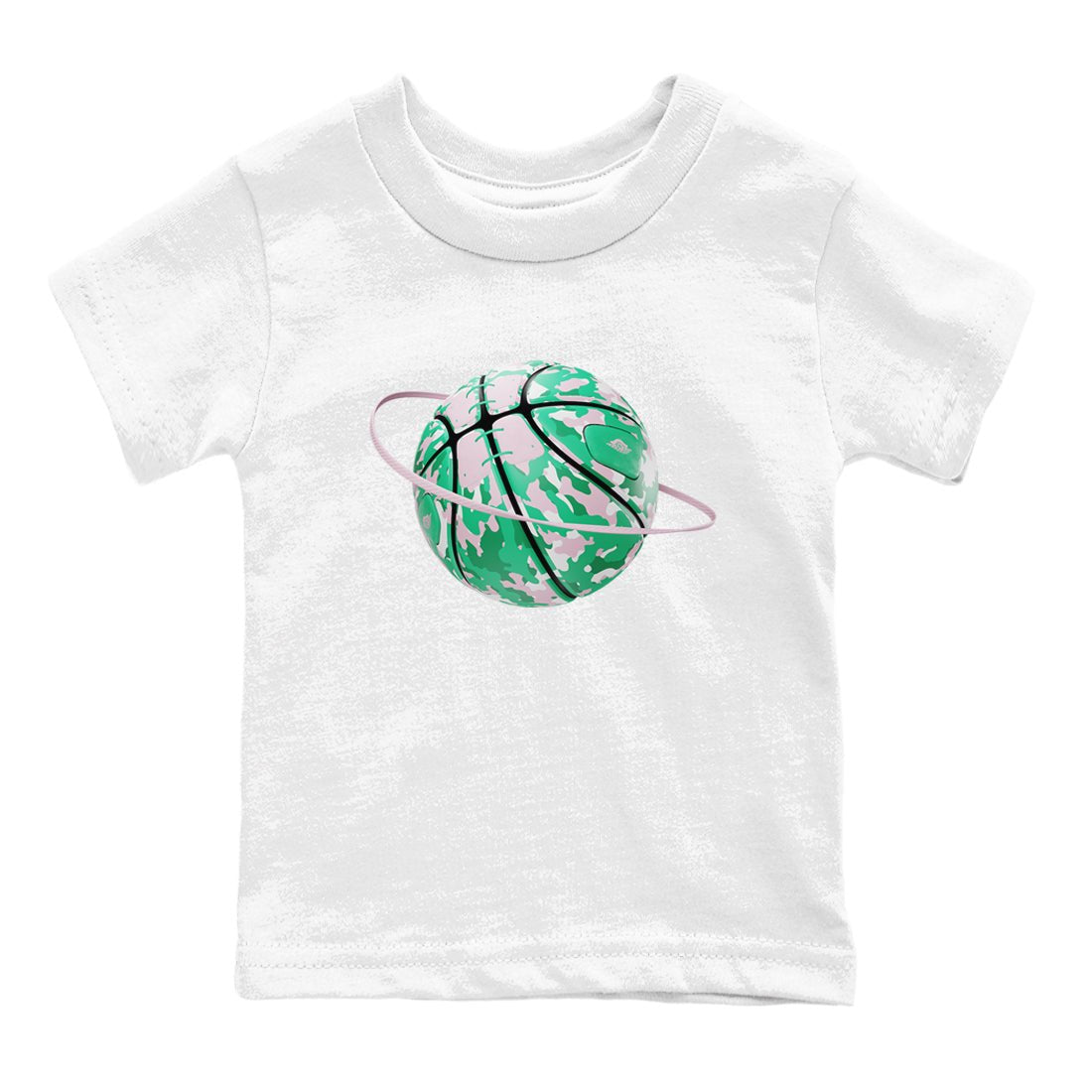 Dunk Low Medium Soft Pink Malachite shirt to match jordans Camo Basketball Planet sneaker tees Dunk Medium Soft Pink Malachite SNRT sneaker release tees baby toddler White 2 cotton Shirt