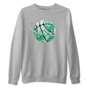 Dunk Low Medium Soft Pink Malachite shirt to match jordans Camo Basketball Planet sneaker tees Dunk Medium Soft Pink Malachite SNRT Sneaker Release Tees unisex cotton Heather Grey 2 crew neck shirt