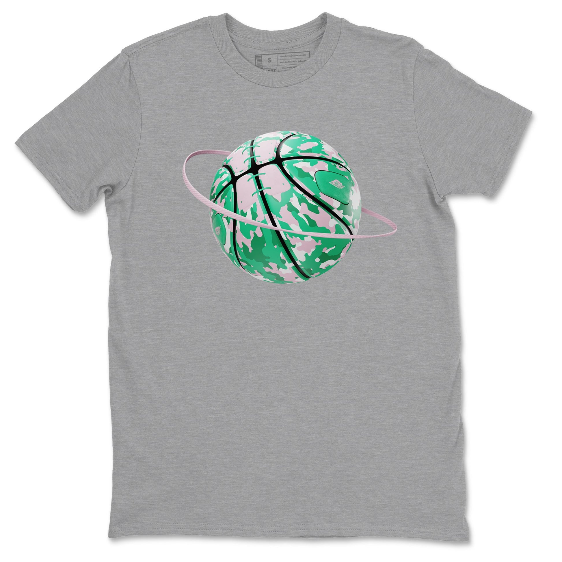 Dunk Low Medium Soft Pink Malachite shirt to match jordans Camo Basketball Planet sneaker tees Dunk Medium Soft Pink Malachite SNRT Sneaker Release Tees unisex cotton Heather Grey 2 crew neck shirt