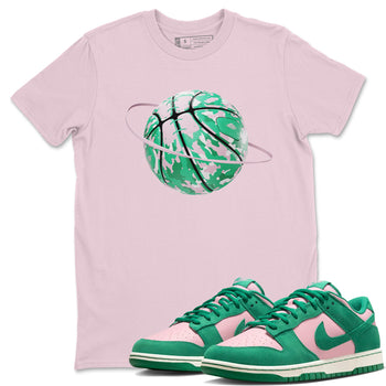 Dunk Low Medium Soft Pink Malachite shirt to match jordans Camo Basketball Planet sneaker tees Dunk Medium Soft Pink Malachite SNRT Sneaker Release Tees unisex cotton Pink 1 crew neck shirt