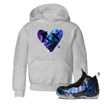 Foams One Galaxy shirts to match jordans Camo Heart sneaker match tees Air Foamposite One Galaxy match shoes to clothes SNRT Sneaker Tees Youth Baby Heather Grey 1 tee