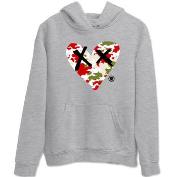 1s Travis Scott Olive shirts to match jordans Camo Heart best t shirts to wear with jordans AJ1 Retro Travis Scott Olive match shoes to clothes SNRT Sneaker Tees unisex cotton Heather Grey 2 shirts
