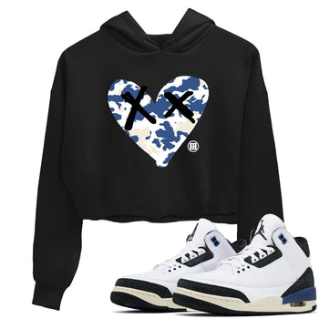 A Ma Maniere Air Jordan 3 Diffused Blue shirts to match jordans Camo Heart graphic tee Jordan 3 For The Love best t-shirts to wear with jordans SNRT Sneaker Tees unisex cotton Black 1 crop tee