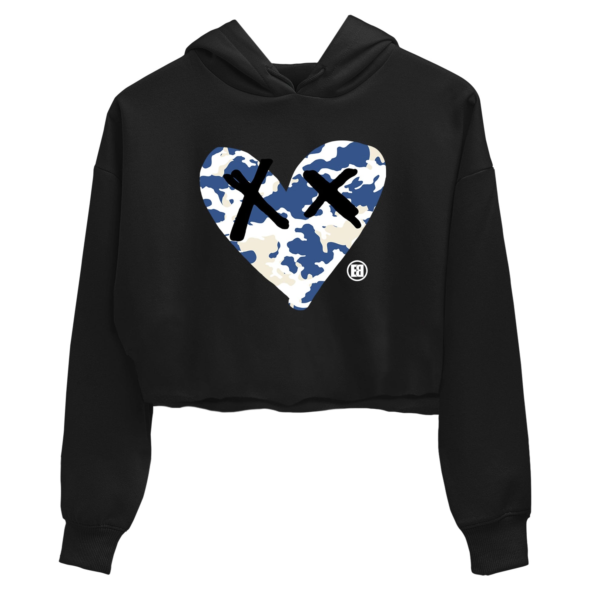 A Ma Maniere Air Jordan 3 Diffused Blue shirts to match jordans Camo Heart graphic tee Jordan 3 For The Love best t-shirts to wear with jordans SNRT Sneaker Tees unisex cotton Black 2 crop tee