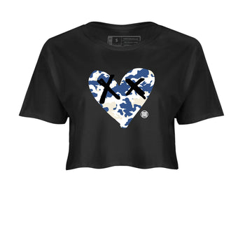 A Ma Maniere Air Jordan 3 Diffused Blue shirts to match jordans Camo Heart graphic tee Jordan 3 For The Love best t-shirts to wear with jordans SNRT Sneaker Tees unisex cotton Black 2 crop tee