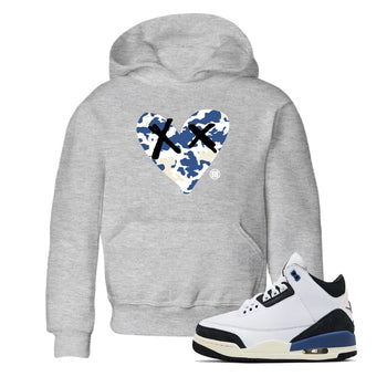 A Ma Maniere Air Jordan 3 Diffused Blue shirts to match jordans Camo Heart graphic tee Jordan 3 For The Love best t-shirts to wear with jordans SNRT Sneaker Tees Youth Baby Heather Grey 1 tee