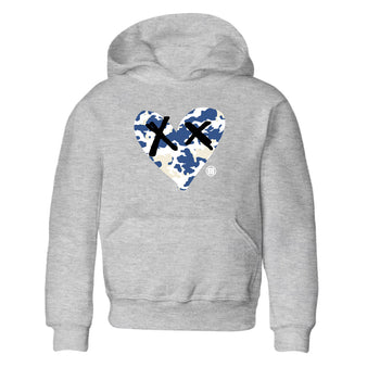 A Ma Maniere Air Jordan 3 Diffused Blue shirts to match jordans Camo Heart graphic tee Jordan 3 For The Love best t-shirts to wear with jordans SNRT Sneaker Tees Youth Baby Heather Grey 2 tee