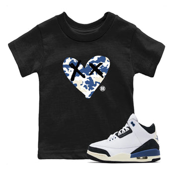 A Ma Maniere Air Jordan 3 Diffused Blue shirts to match jordans Camo Heart graphic tee Jordan 3 For The Love best t-shirts to wear with jordans SNRT Sneaker Tees Youth Baby Black 1 tee