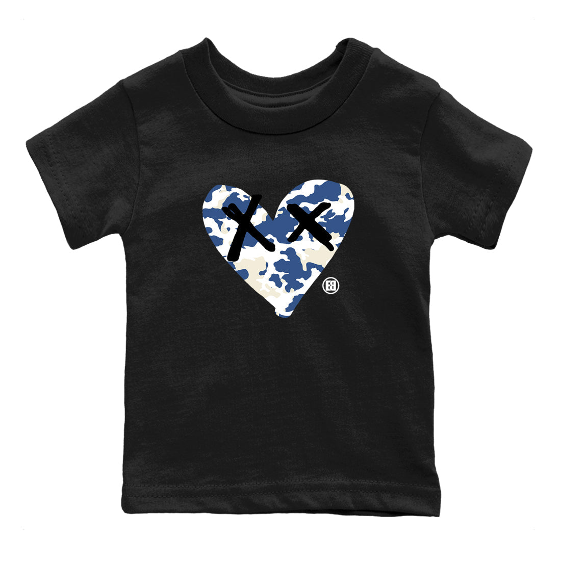 A Ma Maniere Air Jordan 3 Diffused Blue shirts to match jordans Camo Heart graphic tee Jordan 3 For The Love best t-shirts to wear with jordans SNRT Sneaker Tees Youth Baby Black 2 tee